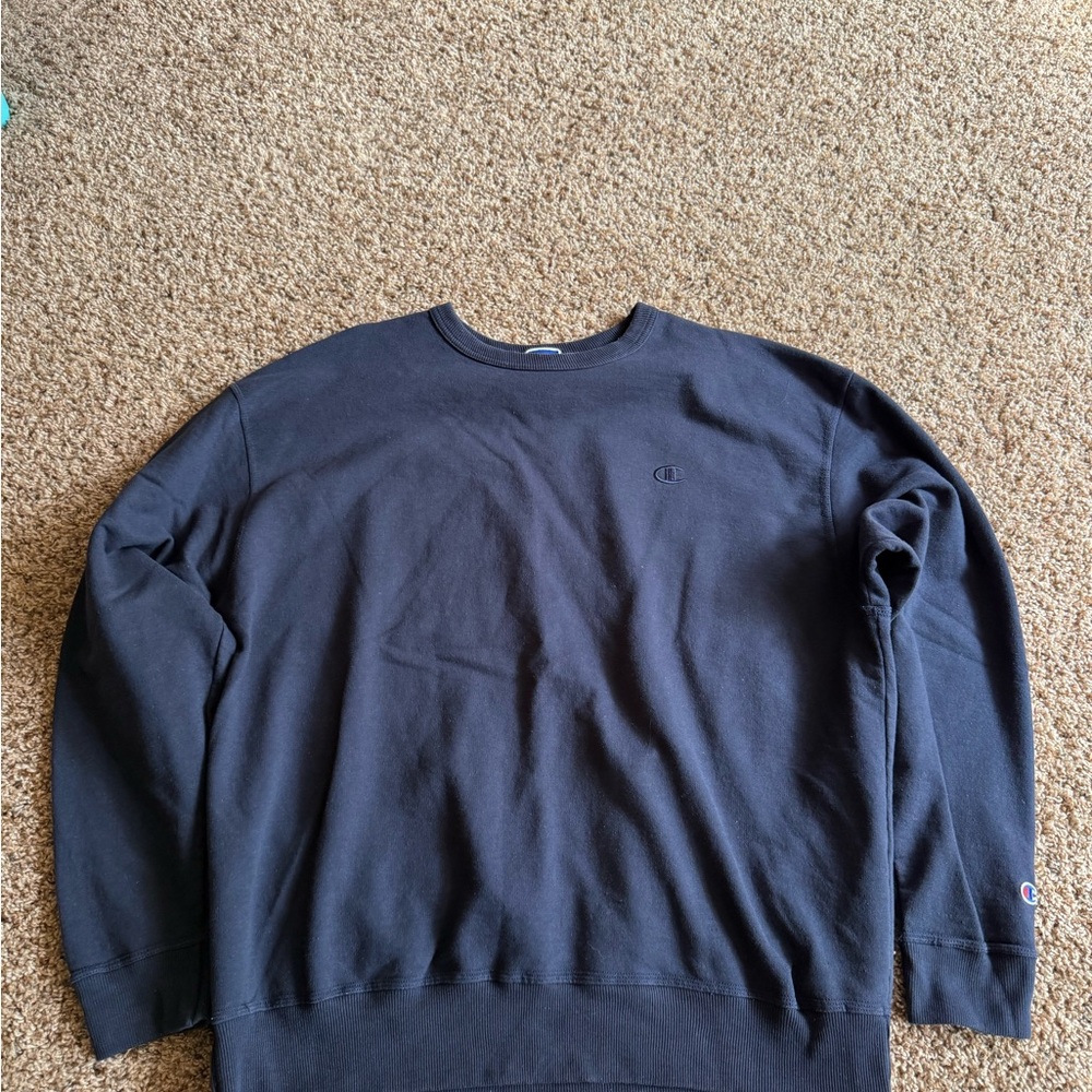 Champion Men's Dark Gray Crewneck Sweater